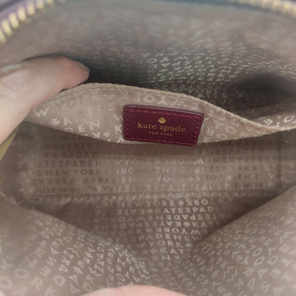 Kate Spade mini Reily Laurel Way glitter deep plum with matching card holder - Picture 9 of 12